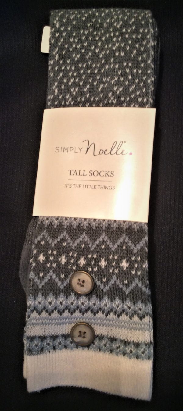 Simply Noelle Tall Socks Gray